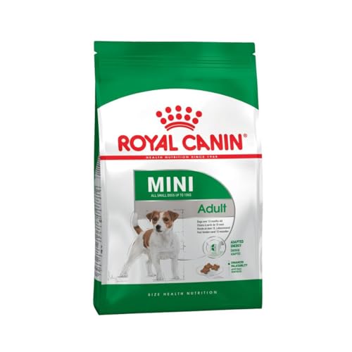 Royal Canin Mini Adult 2 kg Alleinfuttermittel für Hunde Kleiner Rassen Omega -3 Fettsäuren für Haut und Fell Abgestimmter Energiegehalt und angepasste Krokettengröße