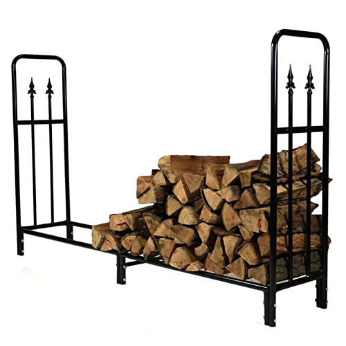 DOZRAN Kaminholzregal Holzwiegen Groß 182cm Kaminholz-Regal Kaminholzhalter für Die Terrasse Terrasse Camping Kaminholz-Stapler Heavy Duty Stahlrohr