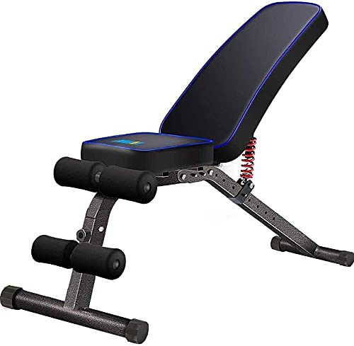 XDLEDMKIZ Hantelbank Kurzhantelbank verstellbare Hantelbank für Training Fitness und Workout Heimtrainer für Ganzkörpertraining mit Flach- Schräg- Neigungsfunktion