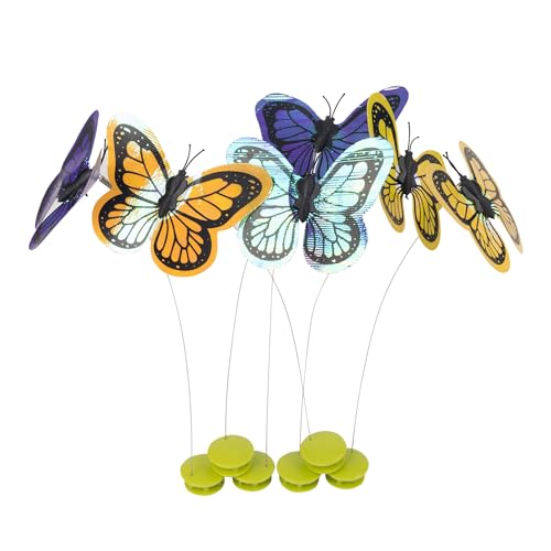 Pet Prime Katze Schmetterling Spielzeug Interaktives Katzen-Schmetterling-Flatter-Ersatz-Katzenspielzeug Ersatzpackung 6 Stück