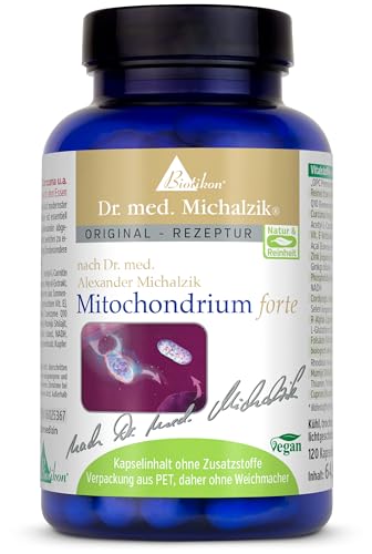 Mitochondrium forte nach Dr. med. Michalzik Q10 Acetyl-L-Carntin NADH Rhodiola rosea Phosphatidylserin Glutathion Thiamin Cordyceps und Kupfer - ohne Zusatzstoffe - von Biotikon