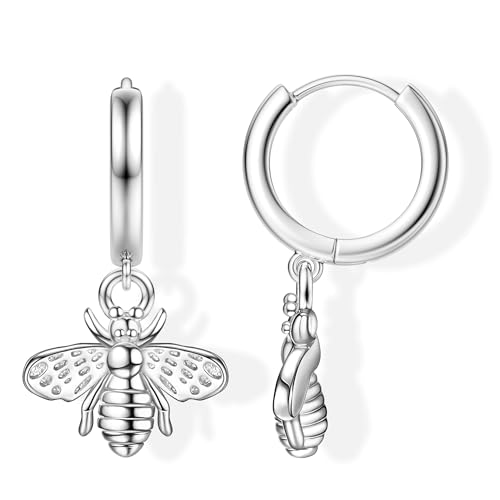 MILACOLATO Ohrringe Creolen Anhänger Silber für Damen Creolen Klein Kleine Hypoallergen Mittelgroß Herz Chirurgenstahl Damenohrringe Nickelfreie Ohrringe Anhänger Nickelfrei Schmuck Damen