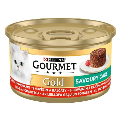 Purina Gourmet Gold Savoury Cake Katzenfutter mit Rind und Tomate 85g
