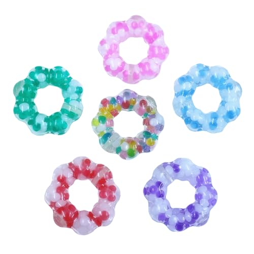 6 Stück Tragbares Stress Relief Squishy Spielzeug Armband Weiche sensorische Fidget Spielzeug Party Favor Spielzeug Klassenzimmer Prämien Goody Bag Stuffers