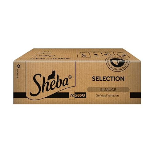 Sheba Selection Sauce Geflügelauswahl 72 Beutel 72x 85 g