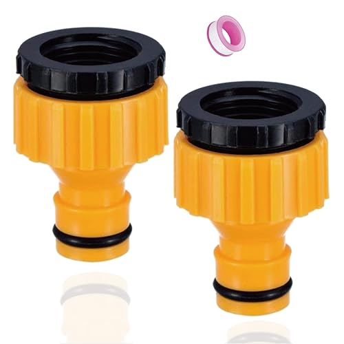 2 Pcs Wasserhahn Adapter Schlauchverbinder Anschluss Gartenschlauch 1 2 Zoll 3 4 Zoll 2in1 Tap Connector Faucet Adapter Garten Hahnverbinder Wasserhahn Anschluss für Wasserhähne mit Gewinde