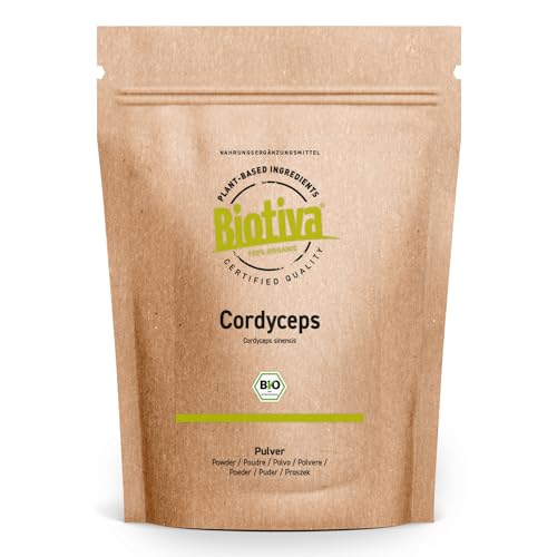 Cordyceps Pulver Bio 125g - 100% Bio - Vitalpilz - vegan - ohne Zusatzstoffe - abgefüllt und zertifiziert in Deutschland