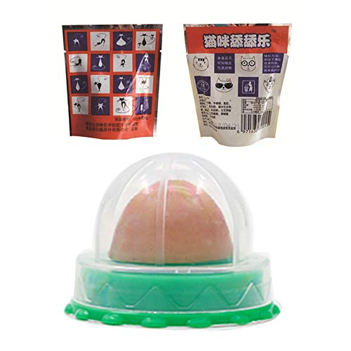 Katzenminze Zuckerball Katze Snacks Süßigkeiten Lecken Solide Ernährung Katzenball Spielzeug mit Saugnapf Sicher Natürliche Katzenminze Halten Sie Katze