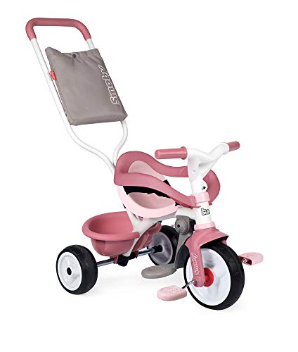 Smoby   Be Move Komfort rosa   Kinderdreirad Sitz Sicherheitsgurt Metallrahmen Pedal Freilauf fÃ¼r Kinder ab 10 Monaten