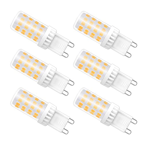 Caldarax G9 LED Leuchtmittel 5W Ersatz fÃ¼r 40W 50W Halogenlampe NaturweiÃŸ 4000K GlÃ¼hbirnen 450 Lumens AC 220-240V G9 Sockel Led Mini Birne Nicht Dimmbar 6er Pack