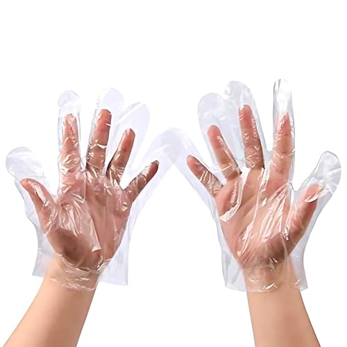 XARA Einweghandschuhe Plastikhandschuhe Transparente und Wasserundurchlässige PE-Handschuhe 10.000 Stück Hypoallergen Latex- und Talkfrei Ideal zum Färben der Haare 100% Recycelbar