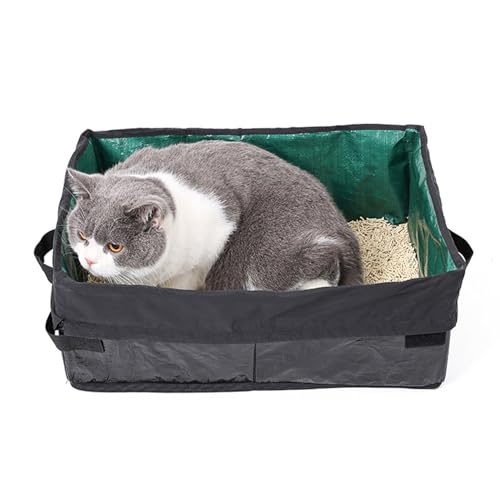 Tragbare Katzentoilette Klein Reiseklo Mit Leichtem Faltdesign Offene Bauform Mit Niedriger Einstiegshöhe Tragbar Für Unterwegs Auto Zuhause Eckplatzierung