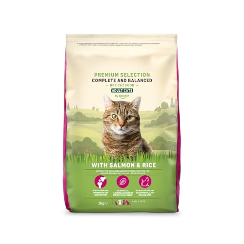 by Amazon Katzenfutter für ausgewachsene Katzen Fein zubereitetes Trockenfutter mit frischem Lachs und Reis 3 kg 1er-Pack Zuvor eine Marke von Lifelong gleiches Produkt