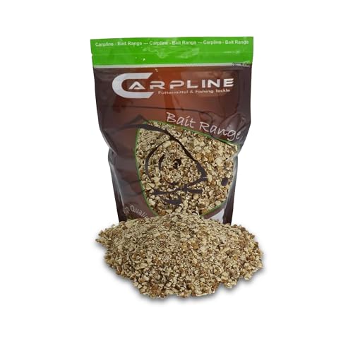 Carpline24 Crushed Tigers - 1 Kg - Tigernüsse geschrotet Angelköder für Karpfen zum Anfüttern Angeln Grundfutter Fischfutter Karpfenköder geringer Beifang Lange Wirkdauer