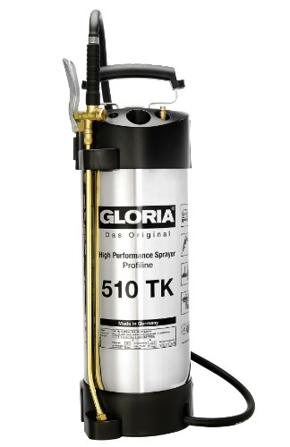 GLORIA Hochleistungssprühgerät 510 TK Profiline 10 L Füllinhalt Profi-Drucksprüher aus rostfreiem Edelstahl Mit Zeigermanometer und Kompressoranschluss 6 bar Ölfest