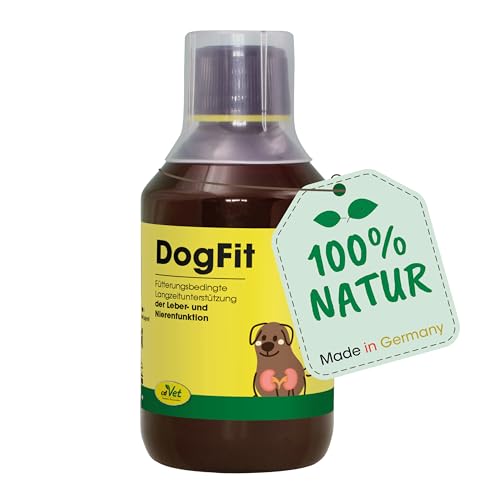 cdVet Naturprodukte DogFit 250 ml - Hund - flüssiges Ergänzungsfuttermittel - Versorgung der Entgiftungsorgane Verdauungsorgane - Versorgung mit Vitaminen Kräutern - optimale Kondition
