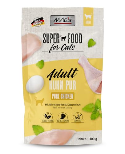 Mac s Cat Pouch Nassfutter für Katzen 12 x 100 g reines Huhn