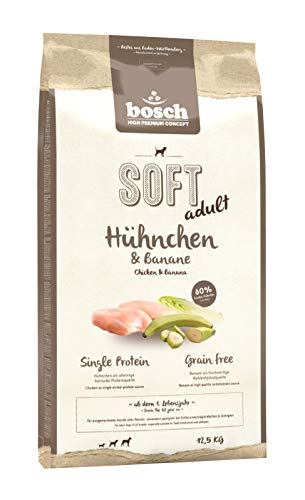  SOFT Hühnchen Banane halbfeuchtes Hundefutter für Single Protein grain free 1x 12.5