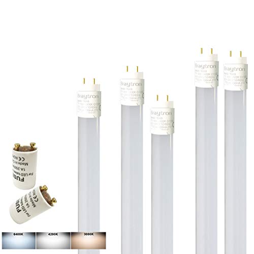 60cm LED Röhre Tube Leuchtstoffröhre Nanoröhre Röhrenlampe 9w 60cm 800 Lumen G13 kaltweiss inkl. LED Starter 5er Set