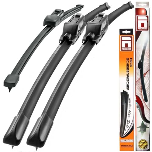 Recambo SCHEIBENWISCHER VORNE HINTEN kompatibel für VW GOLF SPORTSVAN ab 2014 TOURAN II ab 2015 3er Set 700mm 400mm 275mm