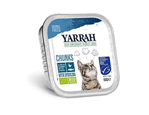 Yarrah-Cat Chunks Chicken Fish with Spirulina Bio 16x100g