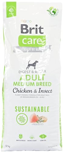 Brit Care Dog Sustainable Adult Medium Breed Chicken Insect - dry dog food - 12 kg