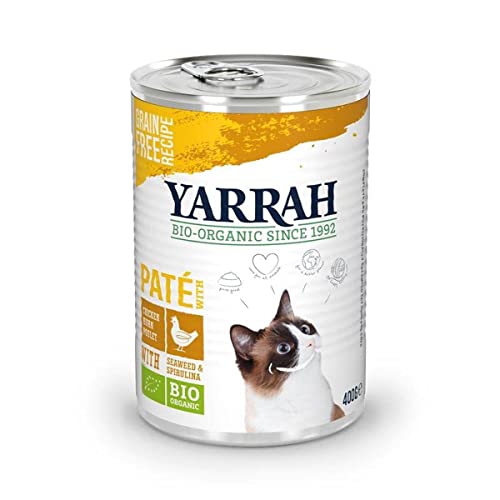 Yarrah Bio Adult Katzenfutter - Pat mit Huhn Spirulina und Meeresalgen 400g