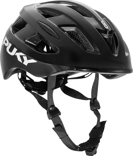 Set Puky Kinder Helm PH 8 PRO Schwarz Tuch Blaubaer Fahrradhelm Maximaler Schutz Belüftung Leichtgewicht Sichtbarkeit durch Licht-Modul Ideal für Sicherheit und Komfort auf dem Fahrrad