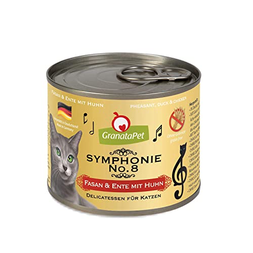  Symphonie No. 8 Fasan Ente mit Huhn 6x 200gätze Filet in natürlichem Gelee delikates Nassfutter für
