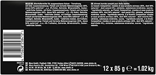 SHEBA Portionsbeutel Multipack Delikatesse in Sauce mit Geflügel Variation 1 x 12 x 85g