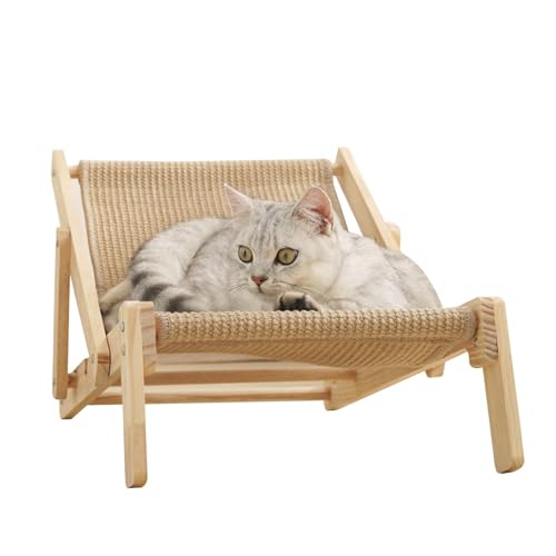 Cat Sisal Chair Katzen Sisal Stuhl Kratzbrettstuhl Für Katzen Erhöhtes Katzenstuhlbett - Sisal Scratcher Hochbett Katzenhängematte - Katzen Sisal Bett Katzen Hochbett Mini Strandstuhl