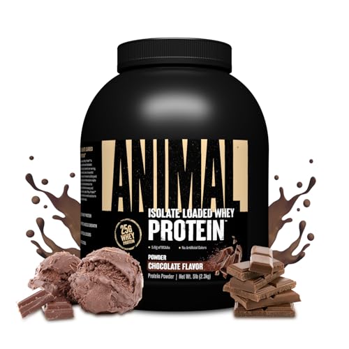 Universal Nutrition ANIMAL Whey Protein Pulver Schokolade Proteinpulver für Protein Shake Muskelaufbau Whey Isolate Eiweißpulver 2.3 kg