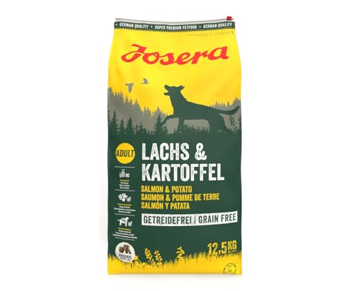 JOSERA Lachs Kartoffel 1 x 12 5 kg getreidefreies Hundefutter Lachsprotein als einzige tierische Proteinquelle Super Premium Trockenfutter für ausgewachsene Hunde 1er Pack