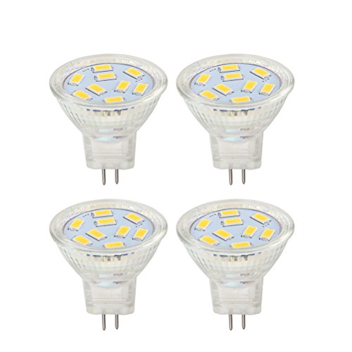 HRYSPN Gu4 Mr11 LED 12v 2w Lampen spots Lampe warmweiss 3000 K ersetzt 20W Halogenlampen 200lm 120 Abstrahlwinkel. 4er Pack