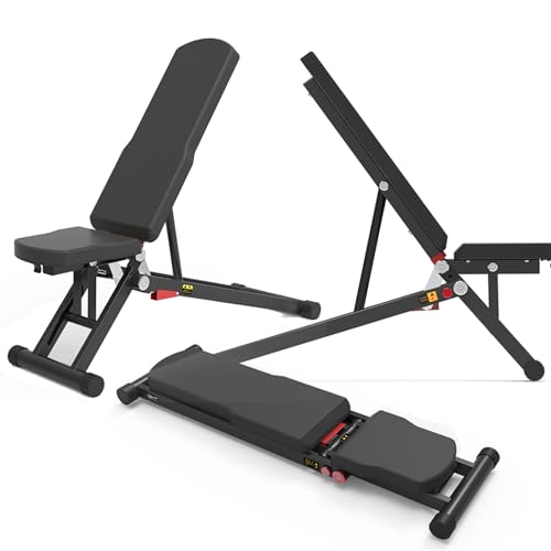 BOOMBELL Boombench UF1 faltbare Hantelbank für Zuhause Klappbar Verstellbar Multifunktion Trainingsbank Flachbank Negativbank Schrägbank für Ganzkörpertraining Fitnessbank in Gym Qualität 320kg