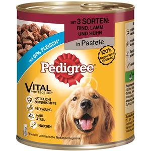 Pedigree Adult 3 Sorten Rind Lamm Huhn 12x 800g