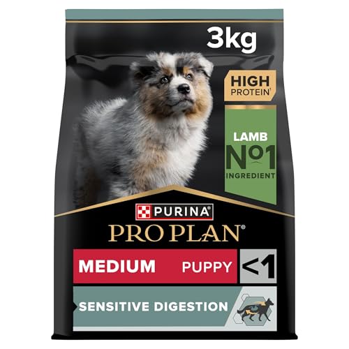 Pro Plan PURINA PRO PLAN Medium Puppy Sensitive Digestion Welpenfutter trocken reich an Lamm 1er Pack 1 x 3 kg