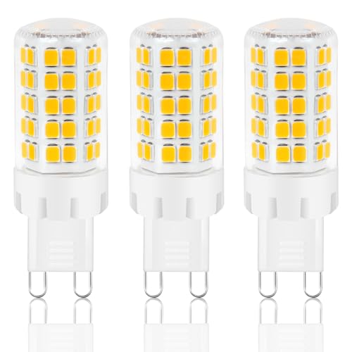 Euxper G9 LED Lampen 8W Warmweiß 3000K GU9 LEDs Glühbirne Entspricht 60W 80W Halogen birne Kein Flackern LED G9 Leuchtmittel AC 220-240V 360 Abstrahlwinkel 3er Pack