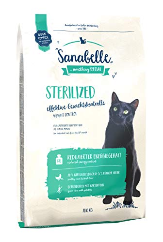 Sanabelle Sterilized Katzentrockenfutter mit vermindertem Energiegehalt für übergewichtige kastrierte Katzen 1 x 10 kg