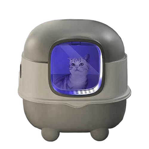 Katzentoilette offenes Design selbstreinigende Katzentoilette automatische Katzentoillette Kontrollierte Katzentoilletten für Haushalte Sicherheit Schaufel antibakteriele Lampe