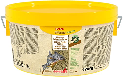 sera Viformo Nature 1 4 kg Nahrhaftes Tablettenfutter für Welse OHNE Farb- und Konservierungsstoffe Artgerechte Ernährung für Bodenfische Mit Gammarus vitaminreichen Seealgen