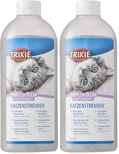 Trixie 42406 Simple n Clean Katzenstreudeo Babypuderduft 750 g Packung mit 2