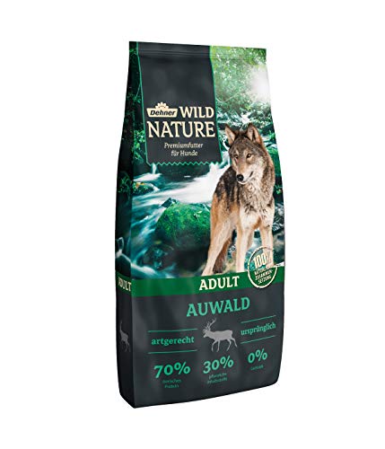 Dehner Wild Nature Hundefutter Auwald Trockenfutter getreidefrei zuckerfrei für ausgewachsene Hunde Geflügel Wild 12 kg