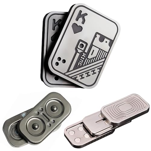OBEST Slider Fidget Adult Fidget Toys EDC Metall Fidget Slider EDC Magnetischer Schieberegler für Erwachsene Fidget Spinner Toys ADHS Autismus Sensory Toys DREI Formen Stress Relief Spielzeug