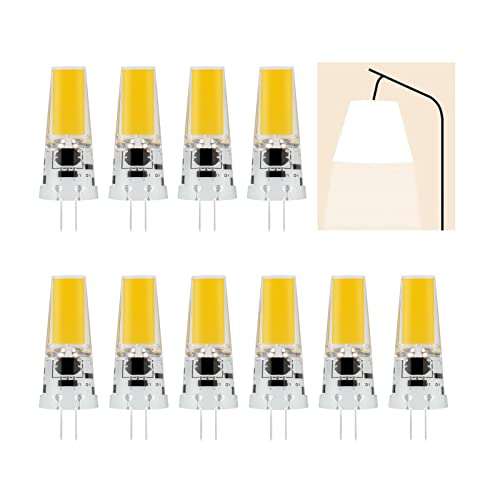G4 LED Lampe Natürlich weiß 4500K dimmbare 5W G4 LED Birnen 450LM ersatz g4 Halogen Leuchtmittel 40W Kein Flackern AC DC 12-24V 10er Pack