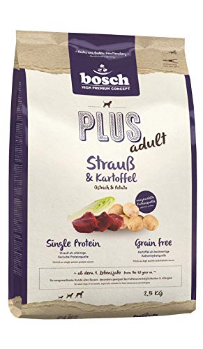 bosch HPC PLUS Adult Strauß Kartoffel Hundetrockenfutter für ausgewachsene Hunde aller Rassen Single Protein grain-free 1 x 2.5 kg