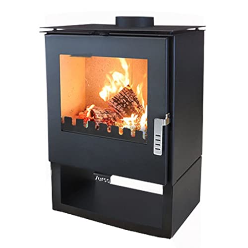 EEK A Kaminofen Holz Rheia Holzofen 5 kW Kamin Ofen Dauerbrandofen Werkstattofen Schwedenofen Hüttenofen Heizofen