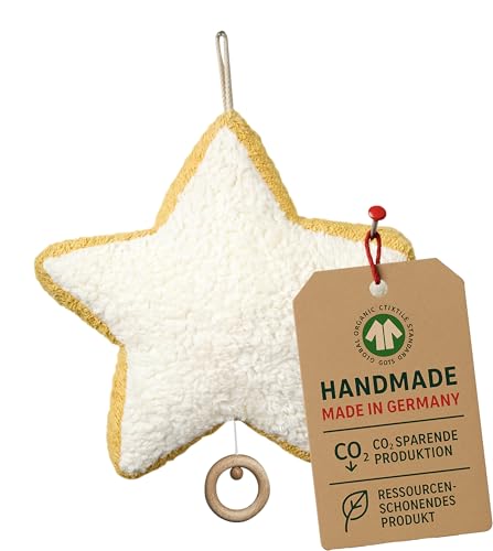 Efie Spieluhr Stern Bio-Baumwolle kbA vegane Füllung aus Recyclingmaterial Made in Germany mechanisch waschbar - Melodie LaLeLu