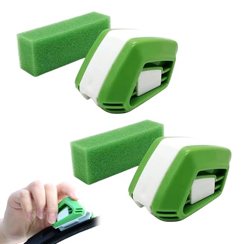 2 Stück Scheibenwischer Schneider Schwämme Reinigungstücher Scheibenwischer Reparatur Wischblattschneider Schwämme für Auto Schneider Schärfer Autowischer Nachschneider für Universal Reparatur Wiper