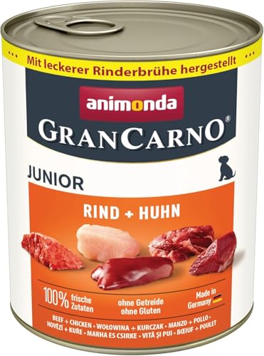  Rind Huhn 6x 800g Welpenfutter für Junge für 100% frischen fleischlichen Zutaten ohne Getreide
